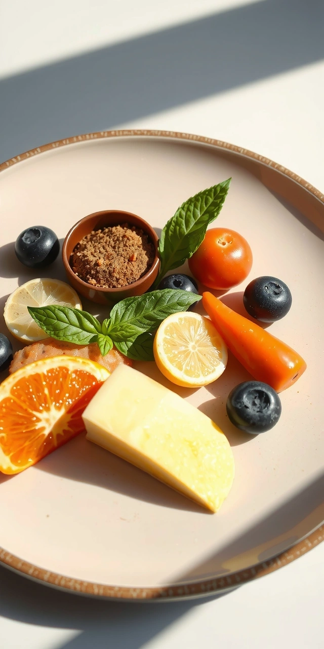 Natürliche Zutaten Komposition